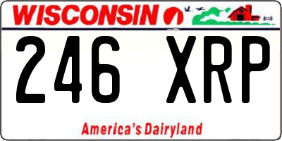 WI license plate 246XRP