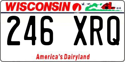 WI license plate 246XRQ