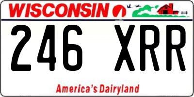 WI license plate 246XRR