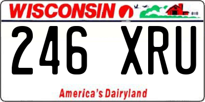 WI license plate 246XRU
