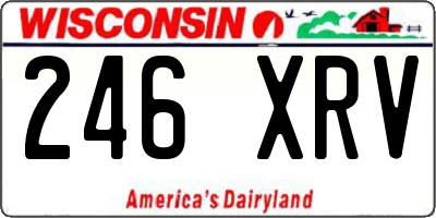 WI license plate 246XRV