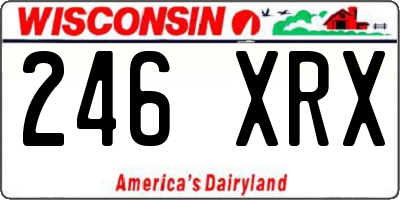 WI license plate 246XRX