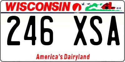 WI license plate 246XSA