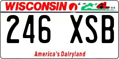 WI license plate 246XSB