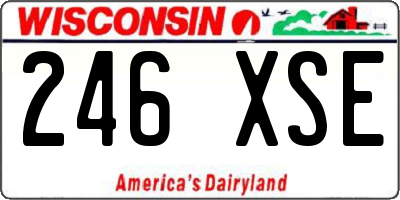 WI license plate 246XSE