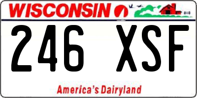 WI license plate 246XSF