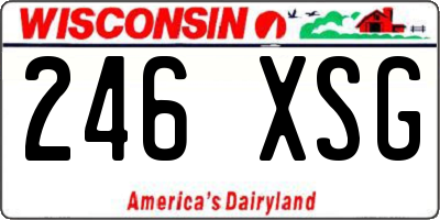 WI license plate 246XSG