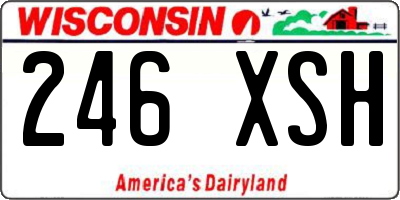 WI license plate 246XSH