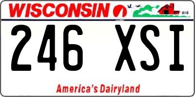 WI license plate 246XSI