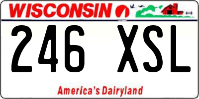WI license plate 246XSL