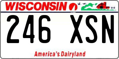 WI license plate 246XSN