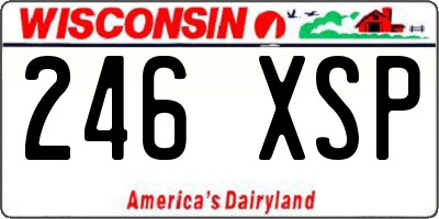 WI license plate 246XSP