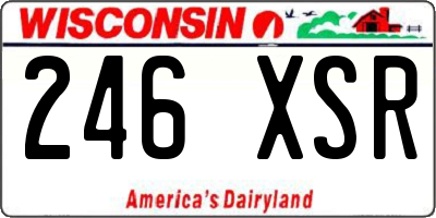 WI license plate 246XSR
