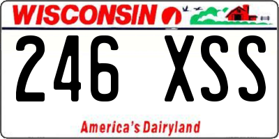 WI license plate 246XSS