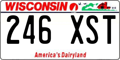 WI license plate 246XST