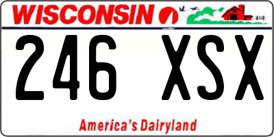 WI license plate 246XSX
