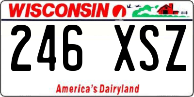WI license plate 246XSZ