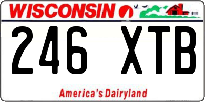 WI license plate 246XTB