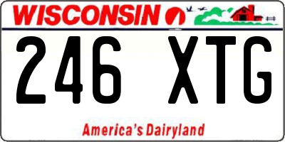 WI license plate 246XTG