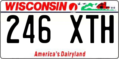 WI license plate 246XTH