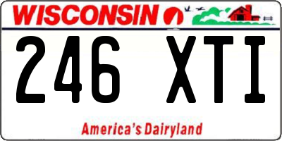 WI license plate 246XTI