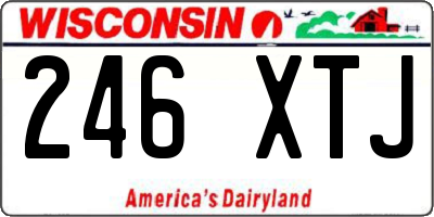 WI license plate 246XTJ