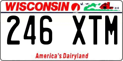 WI license plate 246XTM