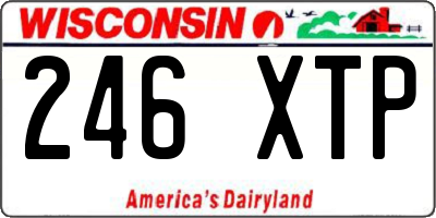 WI license plate 246XTP