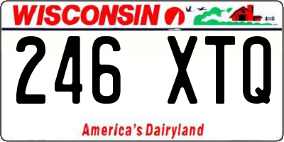 WI license plate 246XTQ