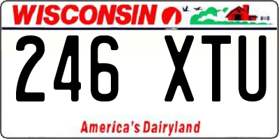 WI license plate 246XTU