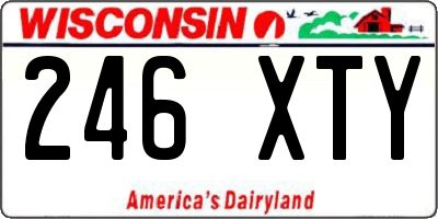 WI license plate 246XTY