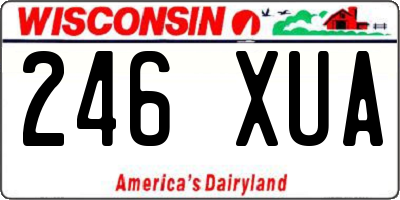 WI license plate 246XUA