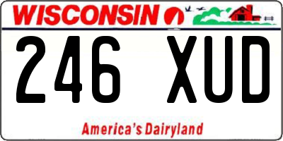 WI license plate 246XUD