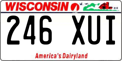 WI license plate 246XUI