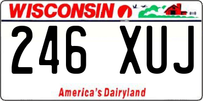 WI license plate 246XUJ