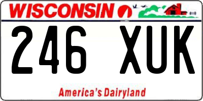WI license plate 246XUK