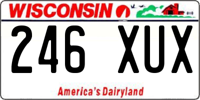 WI license plate 246XUX
