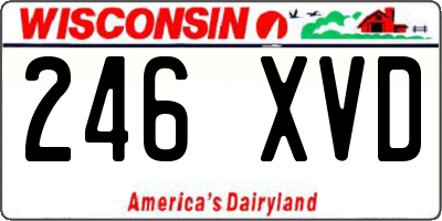 WI license plate 246XVD