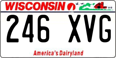 WI license plate 246XVG