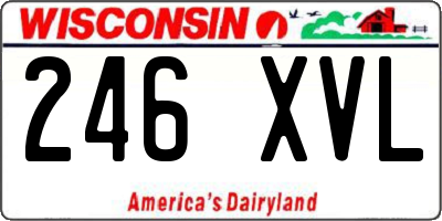WI license plate 246XVL