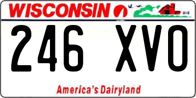 WI license plate 246XVO