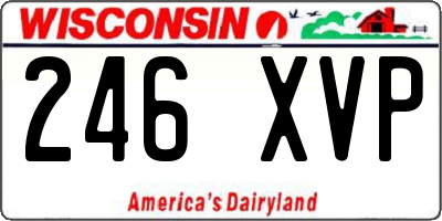 WI license plate 246XVP