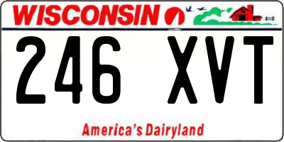 WI license plate 246XVT