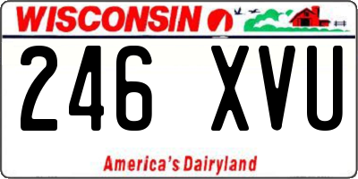 WI license plate 246XVU