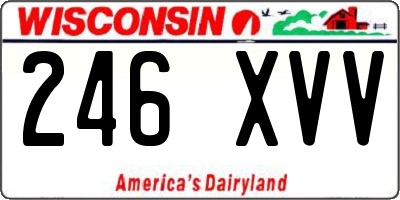 WI license plate 246XVV