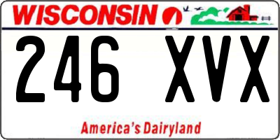 WI license plate 246XVX