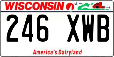 WI license plate 246XWB