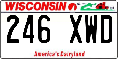 WI license plate 246XWD