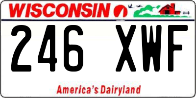 WI license plate 246XWF