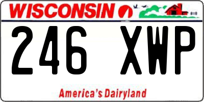 WI license plate 246XWP